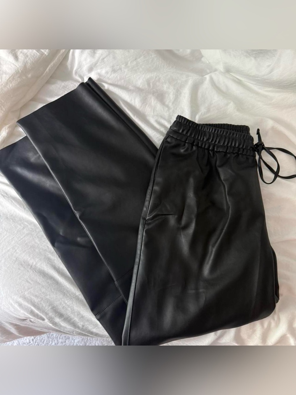Leather Straight Leg Pants NWOT